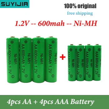 1.2 v AA 600mAh Ni-MH Baterijos AAA 1 2v Baterija Mp3 Mobiliojo ryšio Nuotolinio Valdymo pulto LED Žibintuvėlis Žaislas Žibintuvėlis Baterija