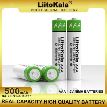 10-100VNT LiitoKala AAA NiMH 1.2 V 500mAh daugkartinio Įkrovimo Baterija Tinka Žaislai, Pelių, Elektroninės Svarstyklės ir Kt. didmeninė