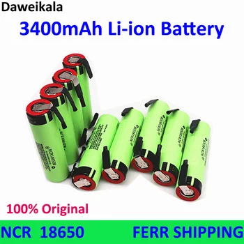 100% Originalus NCR18650B 3400mAh Baterija 3.7 V, Li-ion, 3,7 V 18650 Baterija 3400mAh+PASIDARYK pats Nicke+Nemokamas Pristatymas