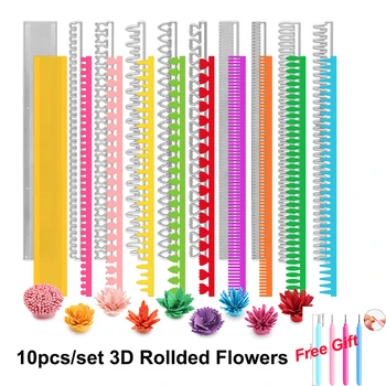 10vnt/set 3D Rollded Gėlės Pjovimo Miršta 