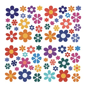 12 Lapų Derliaus Dekoro Daisy Lipdukas Mielas Gėlių Mielas Gėlės, Gėlių Mergaičių Miegamojo Sienos Sodo Gėlių Dizainas Stickerss