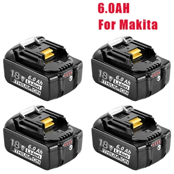 18V 6.0 Ah Bateriją už Makita 18V Akumuliatorius BL1830 BL1850 BL1840 BL1845 BL1815 BL1860 LXT-400 Bevieliuose Elektros Įrankis