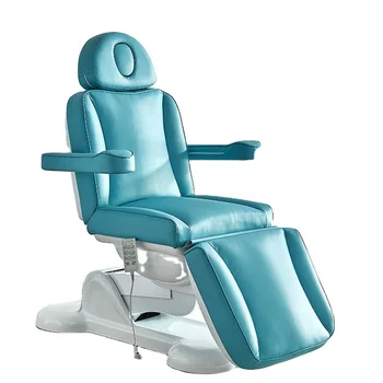 3 variklinių elektrinių sulankstomoji kėdė veido/tattoo/dantų/masažo/spa, didelio elastingumo ir aukšto komforto odos medžiaga