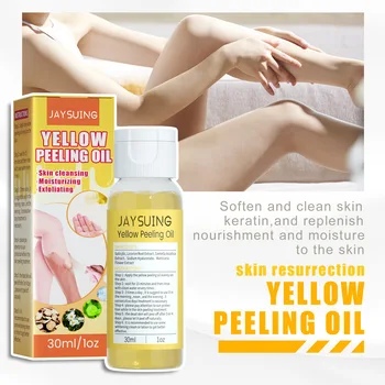 30ml kūno drėkinamasis geltona drėkinantis aliejus balinimas tamsios odos, pašalinti rankos, kelio ir kojos melanino balinimo grožio ir odos priežiūros.