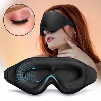 3D Miego Kaukę, Natūralaus Miego Akių Kaukė Komfortą Trijų Dimensijų Projektavimo Atminties Putos Veido Kaukė Eyeshade Naktį Kvėpuojantis