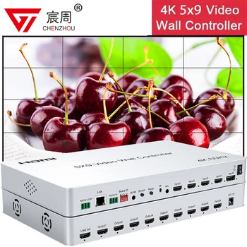 4K 5X9 Vaizdo Siena Valdytojas HDMI TV Sujungimas Procesorius su HDMI+DP Port RS232 Nuotolinio Valdymo Audio Video splitter Splicer