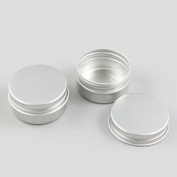 50 x 30g Tuščias Kelionės Daugkartiniai Aliuminio Jar Puodą Metalo Kremas Kosmetikos Konteineriai 1 oz Sidabro, Aliuminio, Alavo
