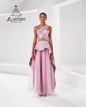 Auchan Lisa Rausvos Grindys-Ilgis Vieną Petį Vakarinę Suknelę Vasarą Elegantiškas Šalis Nauja Suknelė Tiktų Moterims 2023