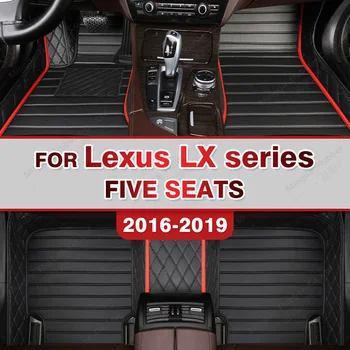 Automobilio grindų kilimėliai, LEXUS LX serijos 570 Penkios vietos 2016 2017 2018 2019 Custom auto pėdų Pagalvėlės automobilių kilimų dangtis
