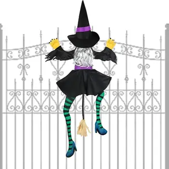 Kritimo Ragana Apdailos Sudužo LED Žibintai Ragana Halloween Kiemo Vejos Dekoro Žėrintis Ragana Namų Barai, Restoranai