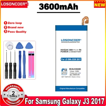 LOSONCOER EB-BJ330ABE 3600mAh, Telefono Baterija Samsung GALAXY j3 skyrius 2017 SM-J330 J3300 J330F 2017 Edition Baterijas+Greitas Atvykti