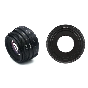Mini 35Mm F1.6 APS-C Televizijos TV Objektyvas/CCTV Lens & Black C-Mount Kino Filmą Objektyvas Canon EOS M