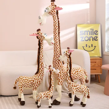 Modeliavimo Animacinių Filmų Žirafa Pliušinis Žaislas Mielas Iškamšos, Žirafa Plushies Lėlės, Papuošalai Realus Gyvūnų Fotografija Modelis