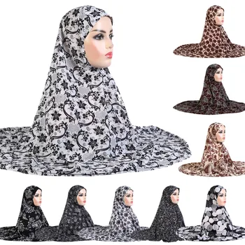 Musulmonų Moterų Maldos Didelis Hijab Amira Khimar Galvos Apdangalai Arabų Viršutinius Drabužius Malda Drabužis Skrybėlę Hijabs Ninja Islamo Turbaną Naujas