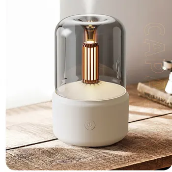 Nauja Žvakių Drėkintuvas Aromato Difuzorius Nešiojamų šalto Rūko Maker 120ml skersmens Elektros USB Fogger 8-12 Valandų Su LED Šviesos Naktį