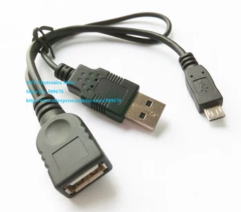 NCHTEK Micro USB OTG Host Kabelis USB maitinimo Samsung S2 i9100 S3 i9300 i9220 9250 / 1PCS