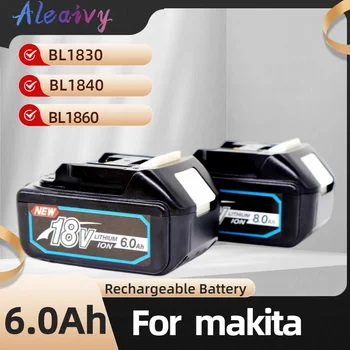 Originalus BL1860 Įkrovimo Baterija (akumuliatorius 18V 6Ah Ličio jonų už Makita 18v Baterijas BL1840 BL1850 BL1830 BL1860B 3.0 Ah 4.0Ah5.0Ah