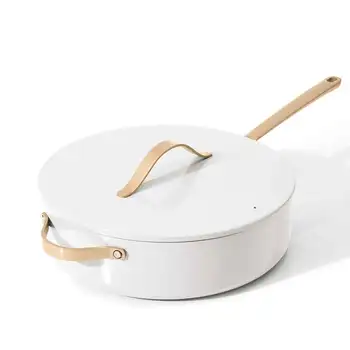 Quart Keramikos Non-Stick Supjaustytus Pan, Baltas Glajus pagal Drew Barrymore Silikono virtuvės reikmenys Oro fryer linijinės Kepimo skardos-o