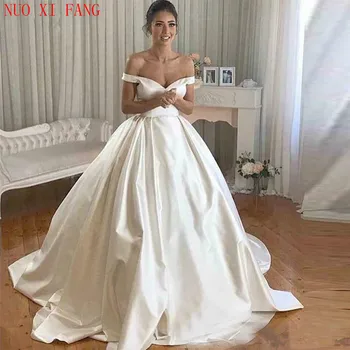 Romantiškas, Elegantiškas Princesė Seksualus paprasta Dėmė Vestuvių Suknelės 2022 Kamuolys Suknelė Vestido De Noiva Nuotakos Suknelė Teismas Traukinio Plius Dydis