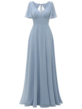 Tidinesslife Moterų Oficialų Elegantiškas Bridesmaids Suknelės Raukiniai Vestuvių Svečių Suknelė Ilgu Tiulio Vakaro Suknelės