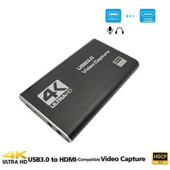 USB 3.0 Vaizdo įrašymo Plokštę su HDMI Suderinamų 1080P 30Hz 4K 60FPS HD Palaikymas Mic Atviros Transliuotojas, Programinė įranga, Diktofonas