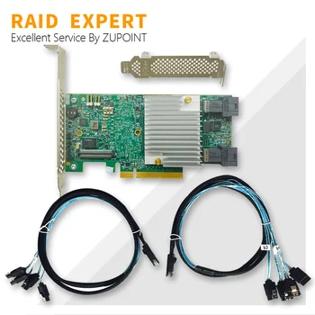 ZUPOINT LSI S3108 9362-8i 1 GB 8-Port 12 gb/s RAID Controller Card SAS PCI-E RAID Expander+2*SFF-8643 SATA