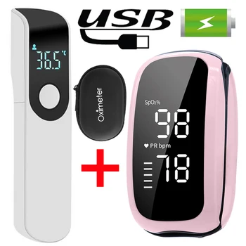 Įkrovimo Piršto Pulse Oximeter USB Įkrovimo Oxymeter SpO2 PR Medicinos Kraujo Deguonies Širdies ritmo Sveikatos Stebi Vaikai ir Suaugusieji