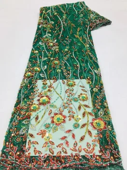 Žalia Prabanga Zawalcowany Vamzdis Siuvinėjimo Nėrinių Audinio Vestuvinė Suknelė Aukštos Kokybės Tinklelio Medžiagos, Prancūzijos, Šveicarijos Blizgančiais Tiulio Afrikos